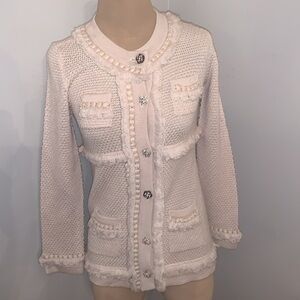 INC International Concepts Champagne Petite/Small Knit Cardigan Sweater …